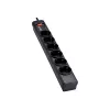 Eaton Protection Strip 6 DIN - Steckdosenleiste mit Überspannungsschutz (6-Fach Schuko Buchse, schaltbar) - schwarz (PS6D)