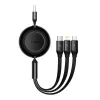 USB 3-in-1 cable Baseus Bright Mirror — micro USB, USB-C, Lightning, 66W, 1.1 m