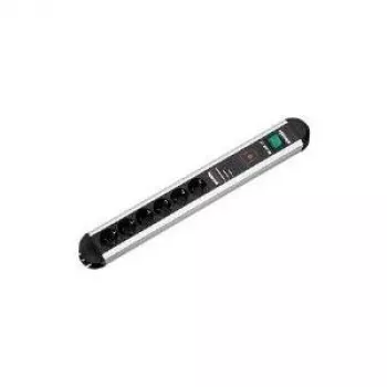 Power extension Bachmann PRIMO 1.75 m 9 AC outlets Black Grey