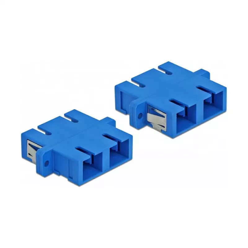 Fibre optic connector SC female–female DELOCK 85991, blue, pack of 4