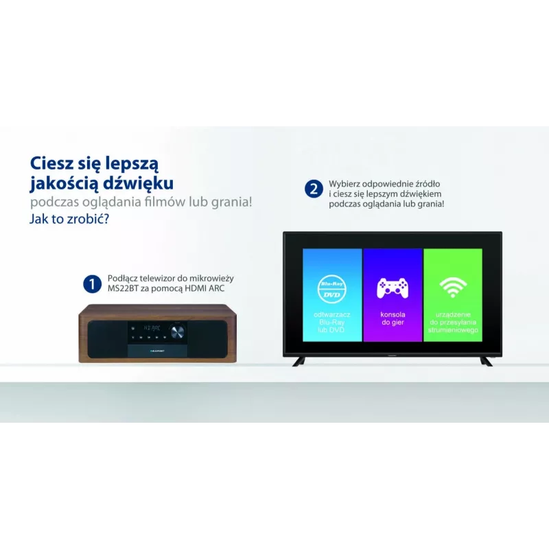 Portable Bluetooth Speaker BLAUPUNKT MS22BT — Wireless portable sound, Bluetooth connectivity