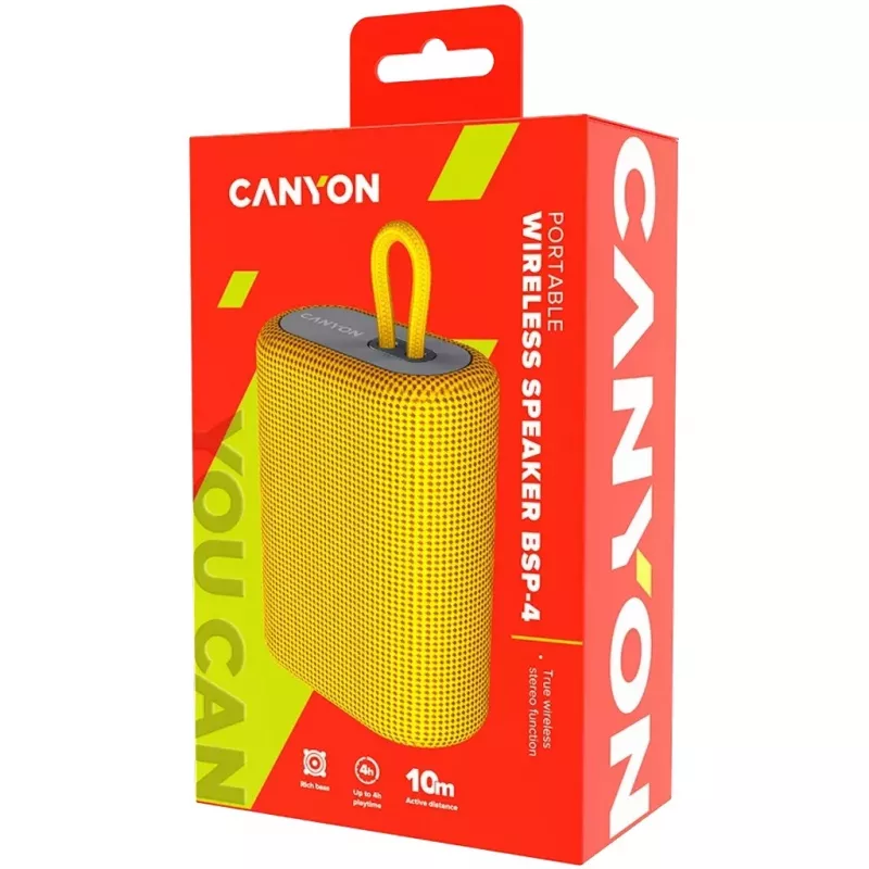 Stereo Portable Speaker Canyon BSP-4 Yellow