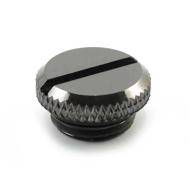 XSPC G1/4 inch V2 Threaded Stop Plug, 10-pack — black chrome