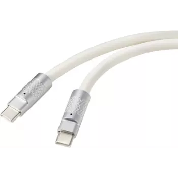 Renkforce USB-C® Cable USB 2.0 USB-C® Plug, USB-C® Plug 0.50 m White RF-6056874 (RF-6056874)