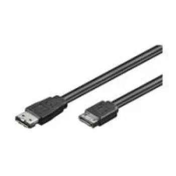 Wentronic Goobay HDD eSATA Cable 1.5GBits / 3GBits / 6GBits, Black, 0.5 m - SATA L-Type-Plug > eSATA I-Type-Plug (93246)