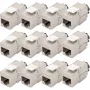 Keystone module DIGITUS CAT 6A shielded with intelligent cable manager, flat RJ-45, 14.5×34.5×21 mm — 12 pcs