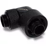 Eiszapfen 16/10mm Screw-In Fitting 90° Rotatable G1/4, black connector, for soft tubing (PVC, Silicone, Neoprene)