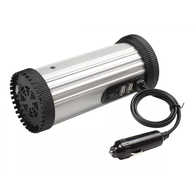 Gembird EG-PWC150-01 power adapter/inverter Auto 150 W Black, Grey
