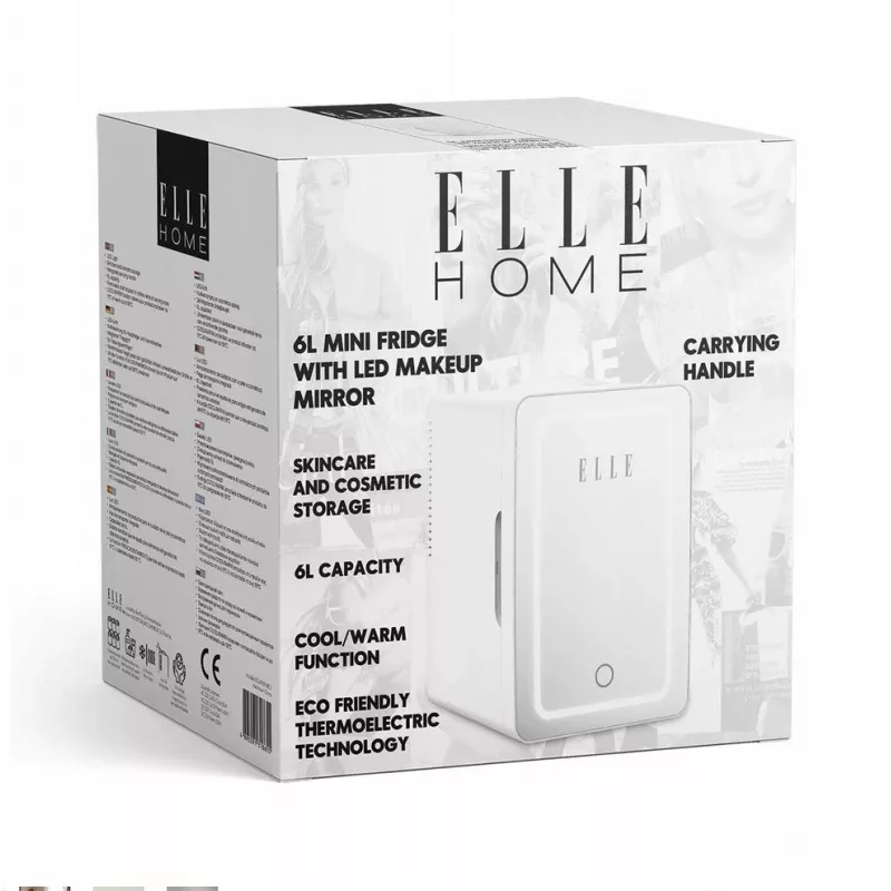 Mini fridge with LED makeup mirror Elle ESDAFX04WHEU 4 L white