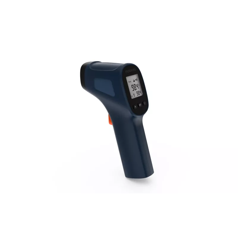 Remote sensing thermometer Motorola TE-93 Blue Forehead AA battery