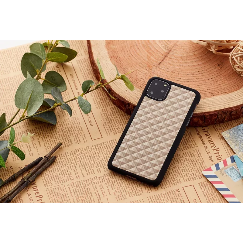 Smartphone case man and wood iPhone 11 Pro armor black — protective hard cover, shock-absorbing