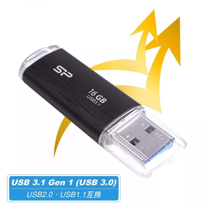 SILICON POWER Blaze B02 Pendrive USB flash drive 16 GB USB Type-A 3.2 Gen 1 (SP016GBUF3B02V1K) Black