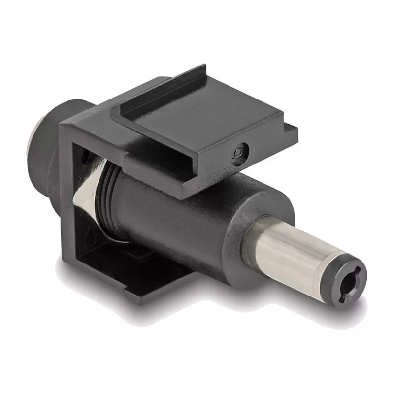 DeLOCK Keystone Module DC 5.5 x 2.1 mm female to DC 5.5 x 2.5 mm male black