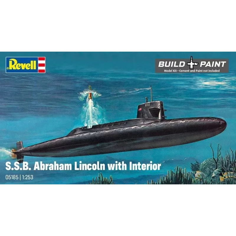 Plastic model ship REVELL S.S.B. Abraham Lincoln 1/253 scale plastic model kit