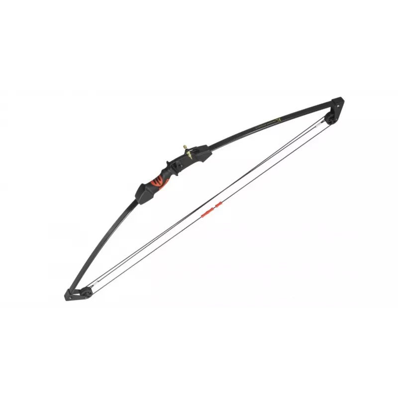 Compound bow POE LANG EK Chameleon Black 10–15 lb draw, aluminium, 930 mm, 22 inch string, includes 2 arrows and accessories
