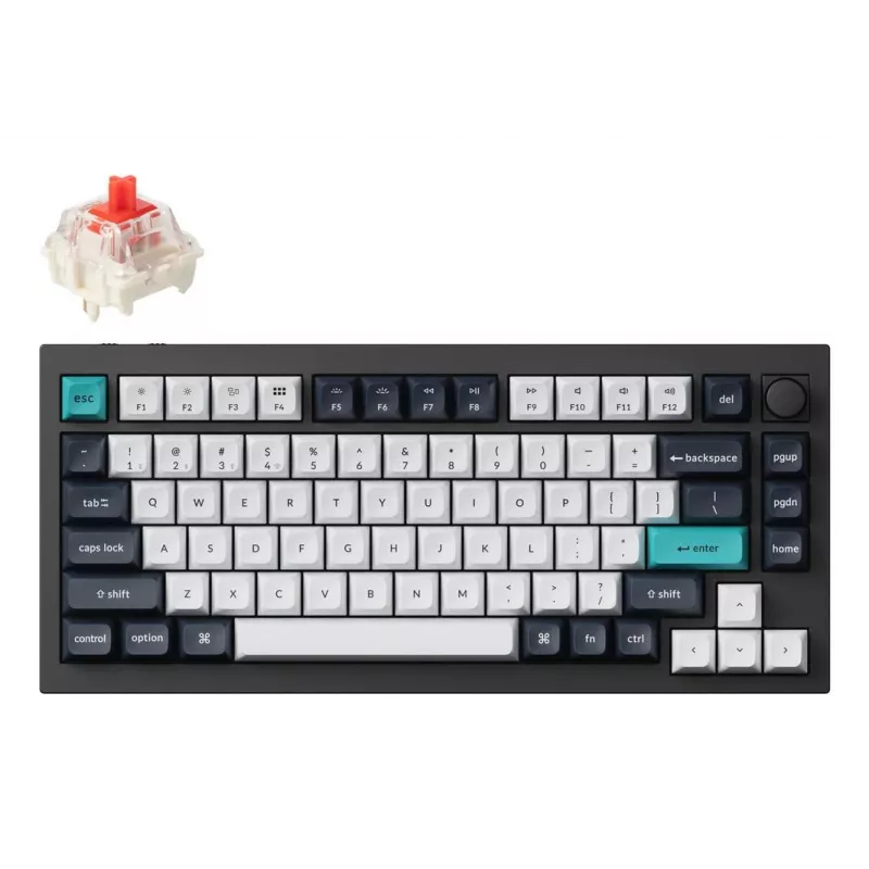 Mechanical keyboard Keychron Q1 Max — USB + RF Wireless + Bluetooth, QWERTY Nordic, Black, RGB