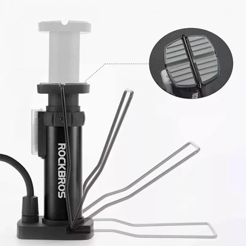 Rockbros 42610002001 Bicycle floor pump with pressure gauge Black