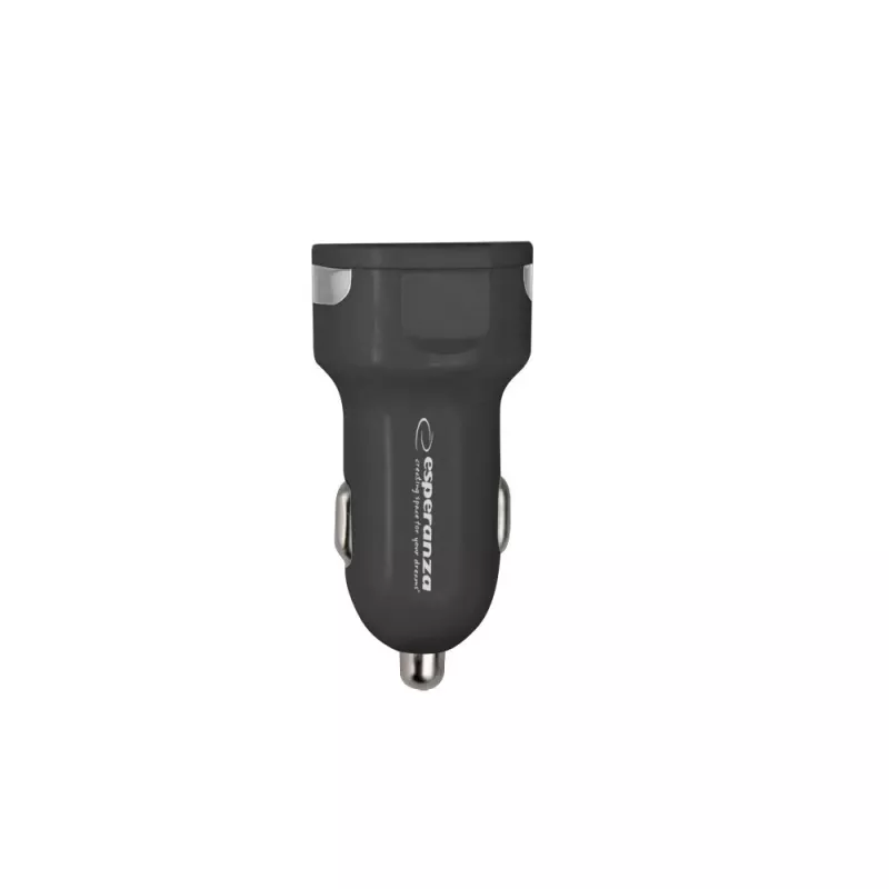 Car charger ESPERANZA EZ110 Black — 12–24V input, 2× USB-A 2.1A, Quick Charge 3.0, 36W