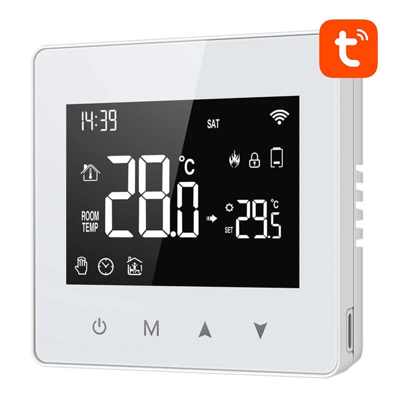 Smart thermostat Avatto ZWT198 ZigBee TUYA – ZigBee-connected room thermostat, model ZWT198