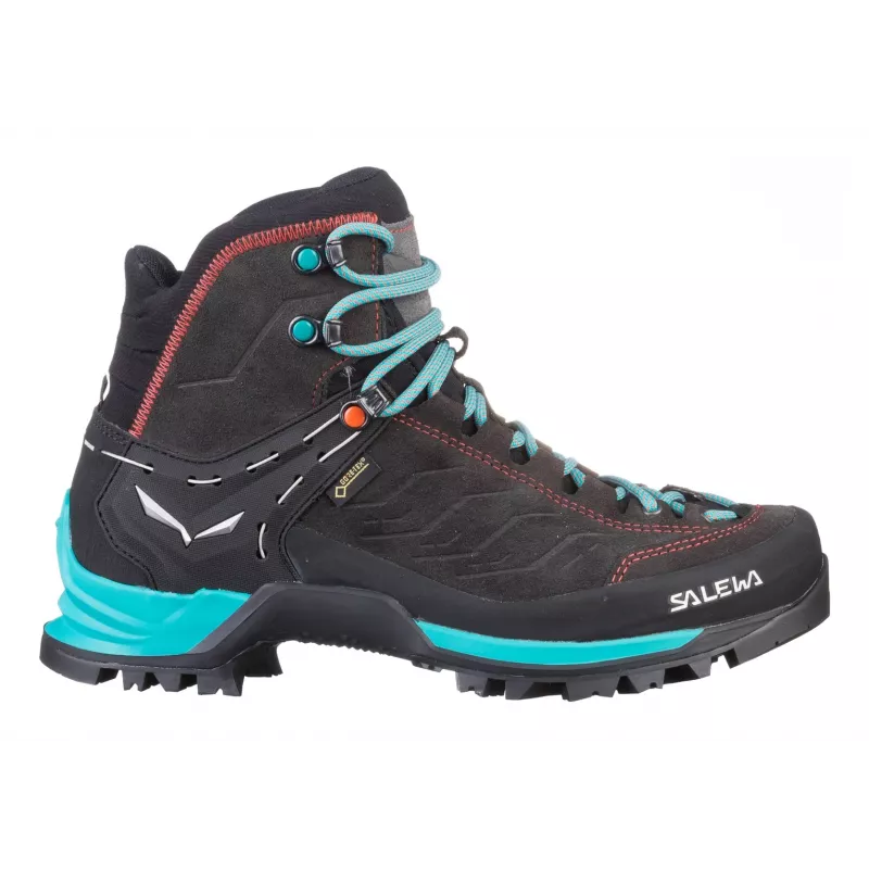 Salewa MTN Trainer Mid GTX Female Adult Black Blue Leather Suede Vibram WTC