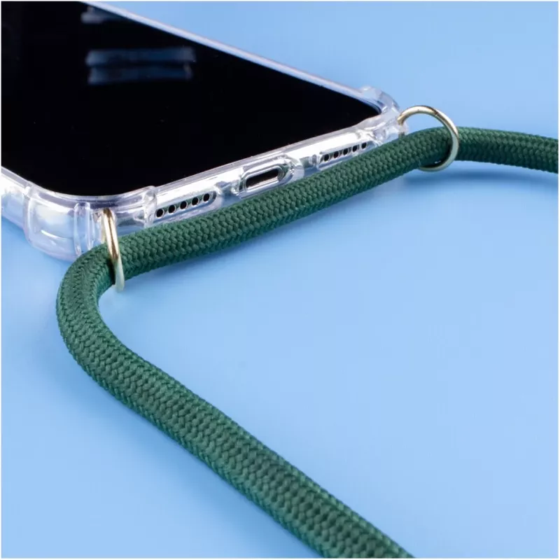 Phone necklace Lookabe loo014 for iPhone XR – gold-green protective pouch with strap