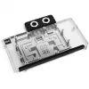 Graphics card water block Alphacool Core RX 9070 XT Hellhound+ Transparent Chrome with backplate