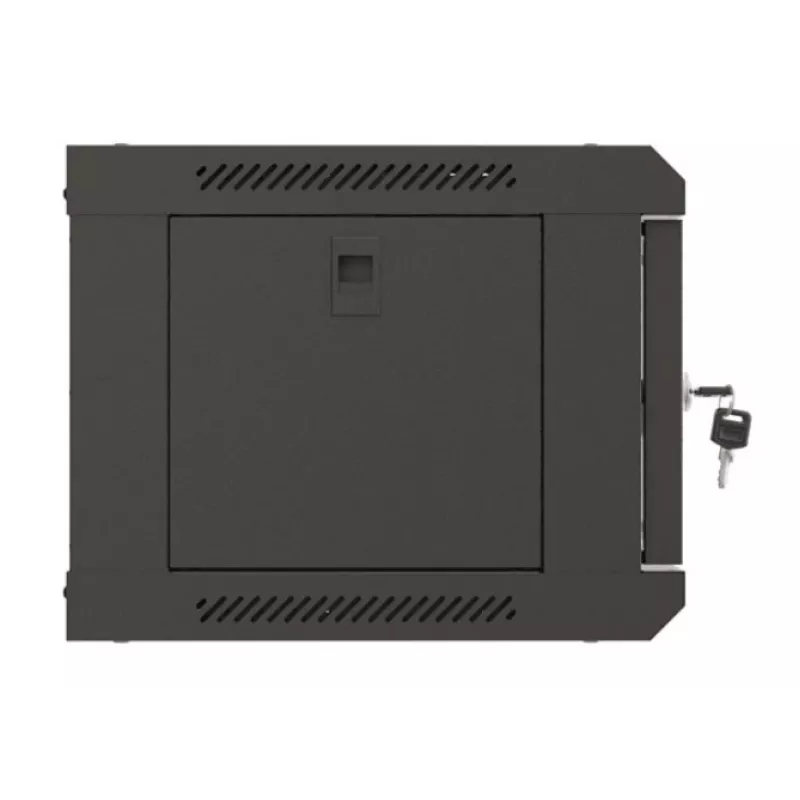 Wall-mounted rack cabinet LANBERG WF03-5304-10B 19 inch 4U black, glass door