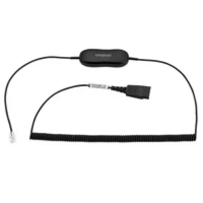 Jabra GN1218 AC 2m Coiled, Cable, Black