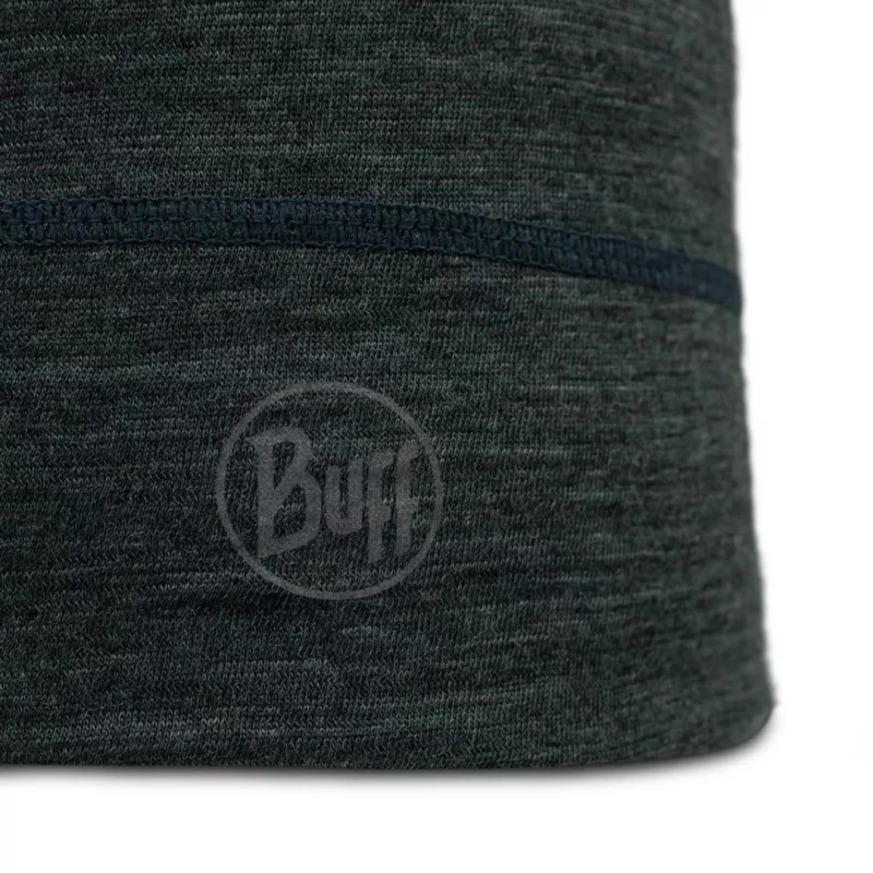 Beanie Buff Merino Lightweight Multistripes Forest — Buff merino wool lightweight beanie, unisex, dark green, 125 g/m²