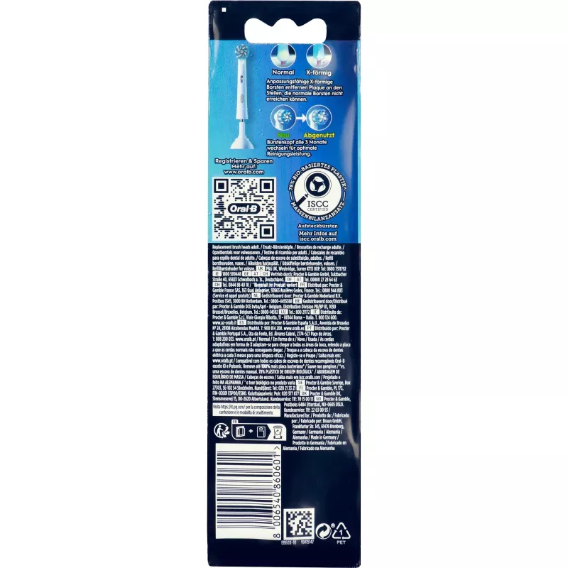 Oral-B Pro Sensitive Clean replacement brush heads, 10 pcs