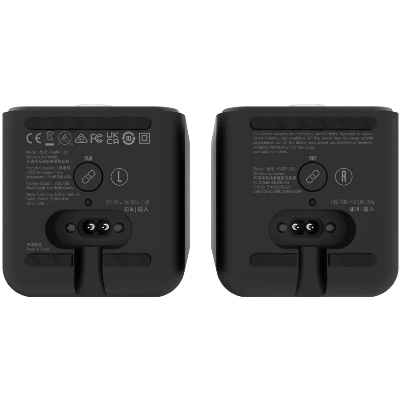 Wireless 1-way Speaker KLIPSCH SURR 100 — 50 W, 2.0 channels, 235–20000 Hz, Black