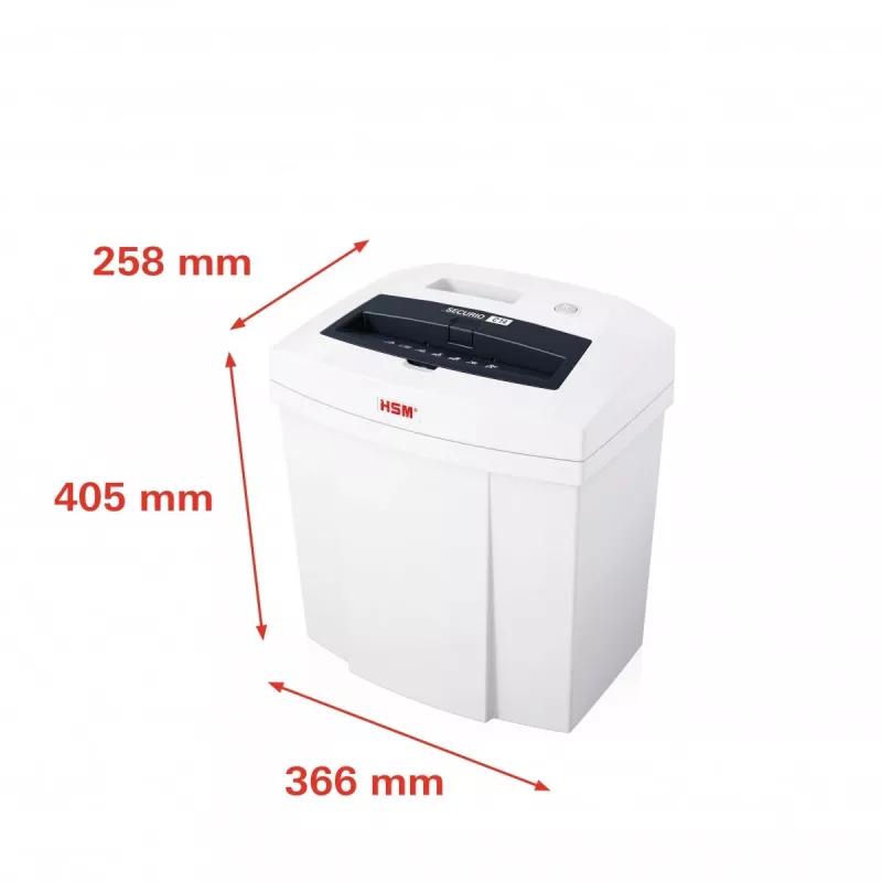Paper shredder HSM SECURIO C14 Strip shredding 22.6 cm White
