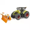 Toy tractor BRUDER Claas Axion 950 with snow chains and snow blade, scale model