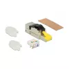 Wire connector RJ45 DeLOCK 86485 Black Silver Transparent Yellow