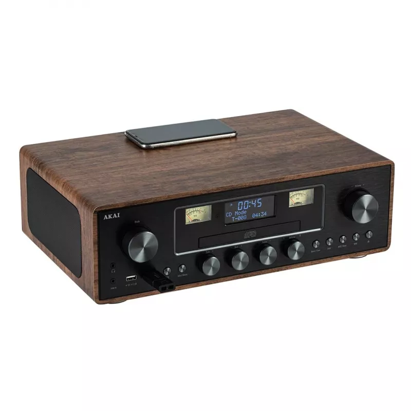 Micro hi-fi system AKAI AM-100 RHAPSODY — compact audio mini system with integrated amplifier and CD/USB playback