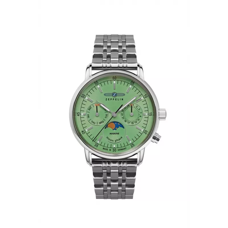 Quartz wristwatch Zeppelin LZ 14 Marine 8637M-4, stainless steel, water resistant