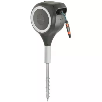 Ground-standing reel Gardena RollUp Automatic Black Grey