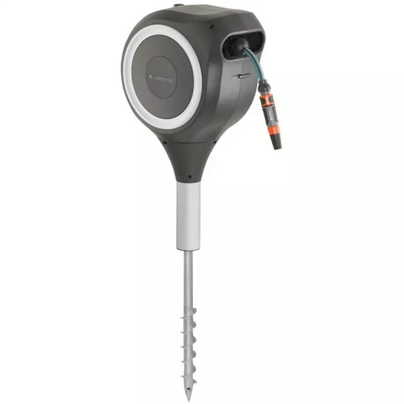 Ground-standing reel Gardena RollUp Automatic Black Grey