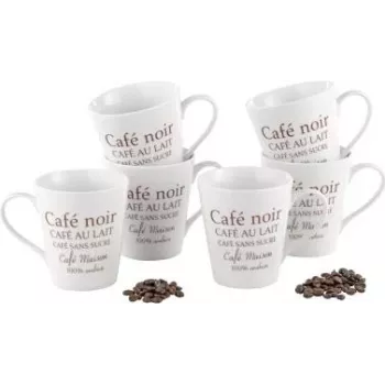 Esmeyer coffee mug set 6 pcs, model 302-007, 0.25 l capacity each