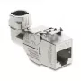 DeLOCK Keystone Module RJ45 jack to LSA Cat.6A metal latch tool-free 90° angled shielded