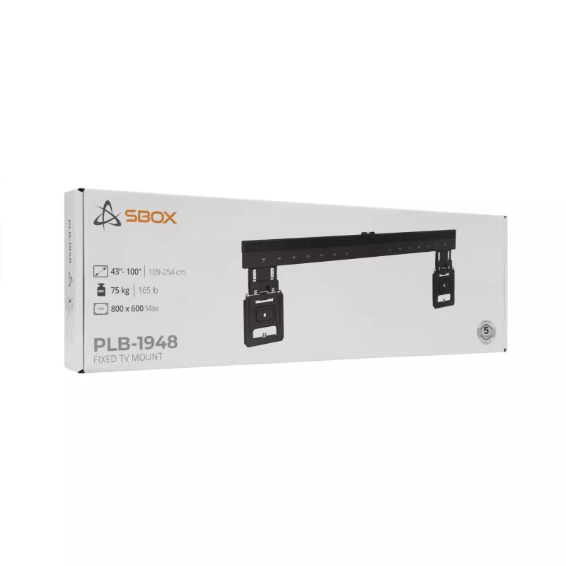 Mounting bracket SBOX PLB-1948 for displays 43–100 kg, plate 800×600 mm