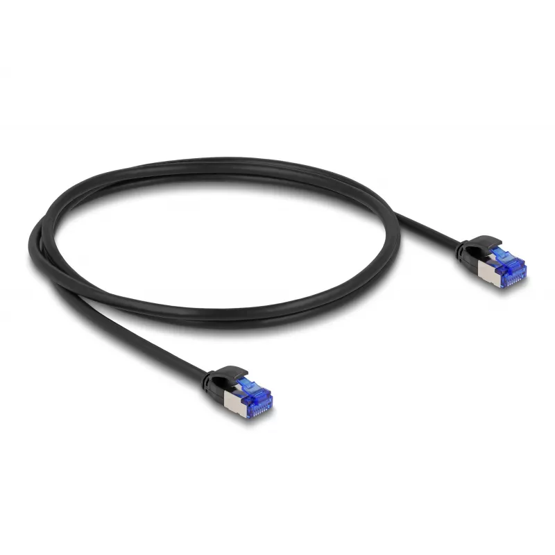 Network Cable DeLOCK RJ45 Cat.6A S/FTP Slim 1m Black