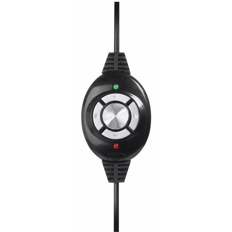 Headphones MEDIA-TECH MT3573 wired binaural foldable with boom mic, 1.9 m cable, USB, black
