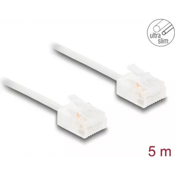 Network Cable DeLOCK RJ45 Cat.6 UTP Ultra Slim 5m White