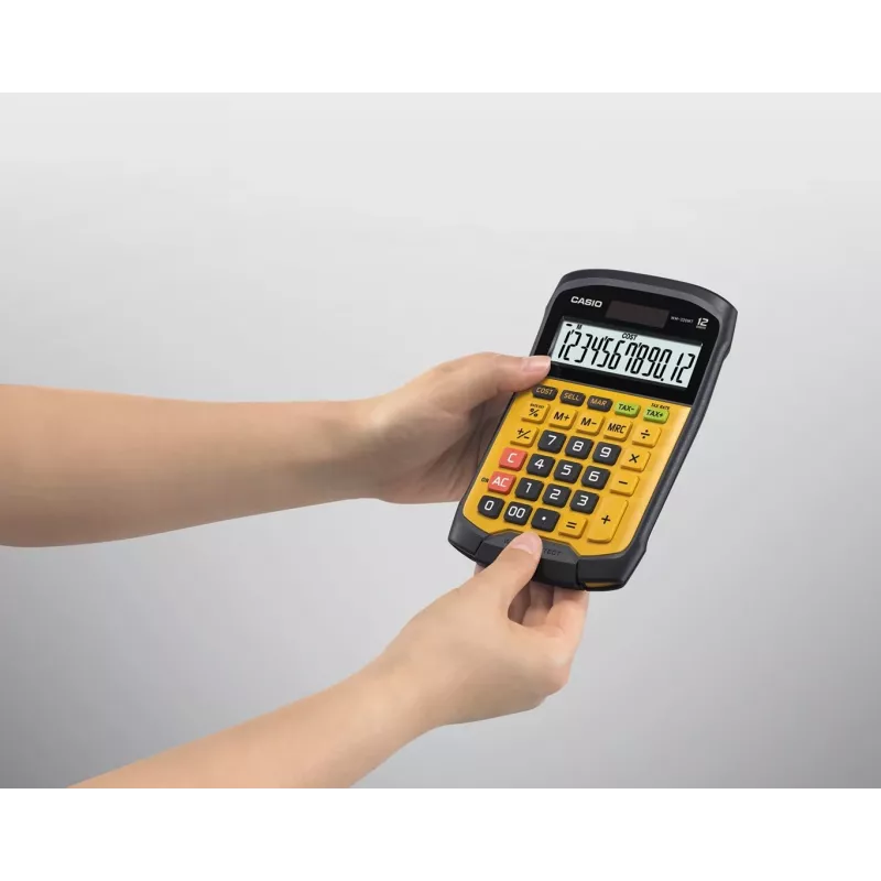 CASIO CALCULATOR OFFICE WATERPROOF WM-320MT-S, 12-digit display. Removable keyboard, 108.5x168.5, Waterproof and dirt-resistant level: IP54
