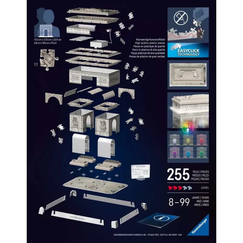 3D puzzle Ravensburger 12008029 Buildings 269 mm x 239 mm