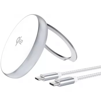 4smarts Qi2 Charger Kickstand Silver White - Charger (540987)