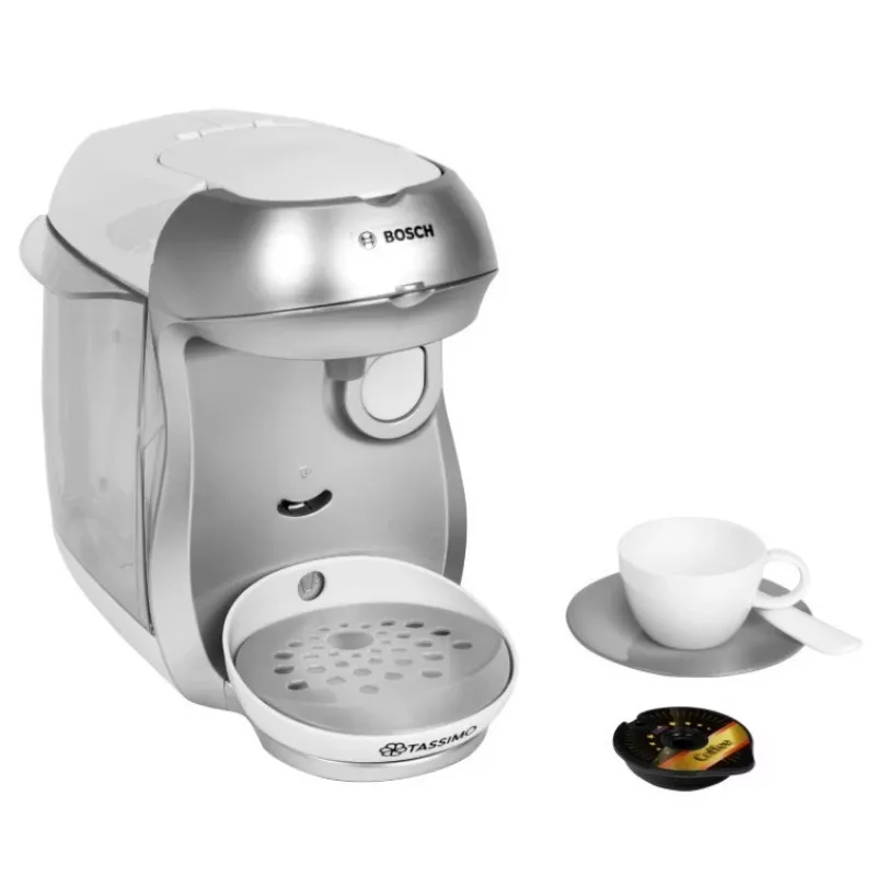 Coffee maker KLEIN Bosch Tassimo 9231 – toy coffee machine, silver, child role-play
