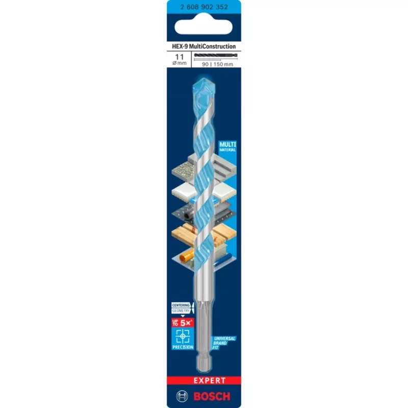 Drill bit Bosch Expert HEX-9 Multi Construction Ø11 mm, hex shank