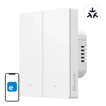 Wall-mounted WiFi smart switch Sonoff M5-2C-80W 2-channel for frame